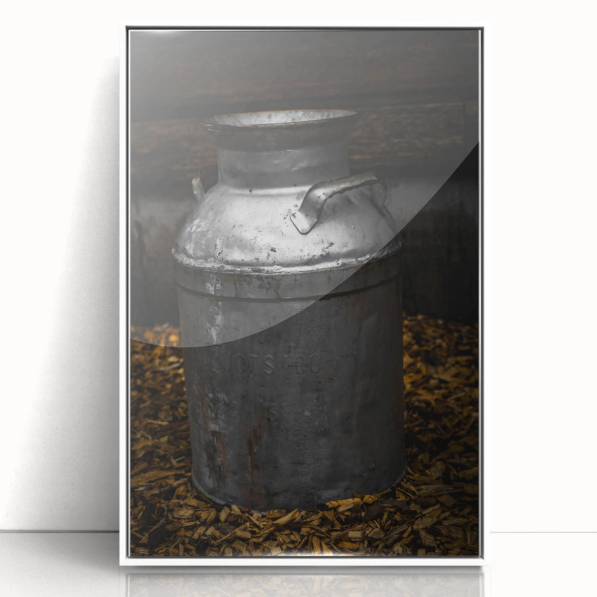 Antique Metal Milk Jug - Rustic Farmhouse Wall Art