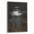 Antique Metal Milk Jug - Rustic Farmhouse Wall Art