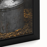 Antique Metal Milk Jug - Rustic Farmhouse Wall Art