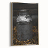 Antique Metal Milk Jug - Rustic Farmhouse Wall Art
