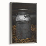 Antique Metal Milk Jug - Rustic Farmhouse Wall Art