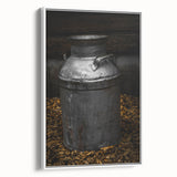 Antique Metal Milk Jug - Rustic Farmhouse Wall Art