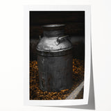 Antique Metal Milk Jug - Rustic Farmhouse Wall Art