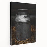 Antique Metal Milk Jug - Rustic Farmhouse Wall Art