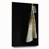Traditional Broom Pair - Rustic Household Wall Art