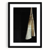Traditional Broom Pair - Rustic Household Wall Art