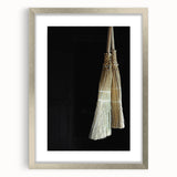 Traditional Broom Pair - Rustic Household Wall Art
