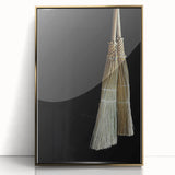 Traditional Broom Pair - Rustic Household Wall Art