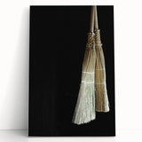 Traditional Broom Pair - Rustic Household Wall Art