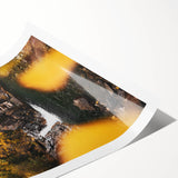 Old Mill by the Waterfall - Rustic Autumn Landscape Art