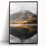 Mountain Reflection - Serene Autumn Landscape Art