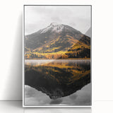 Mountain Reflection - Serene Autumn Landscape Art