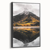 Mountain Reflection - Serene Autumn Landscape Art