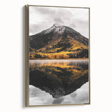 Mountain Reflection - Serene Autumn Landscape Art