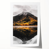 Mountain Reflection - Serene Autumn Landscape Art