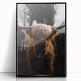 Majestic Highland Cow - Rustic Farmhouse Animal Art