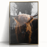 Majestic Highland Cow - Rustic Farmhouse Animal Art