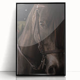 Intimate Horse Portrait - Deep Rustic Equine Art