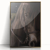 Intimate Horse Portrait - Deep Rustic Equine Art