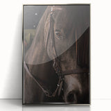 Intimate Horse Portrait - Deep Rustic Equine Art