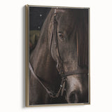 Intimate Horse Portrait - Deep Rustic Equine Art