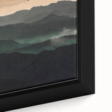 Twilight Flight Over Hills - Rustic Landscape Art