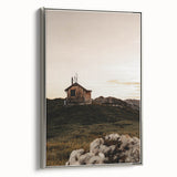 Mountain Cabin Serenity - Rustic Landscape Wall Art