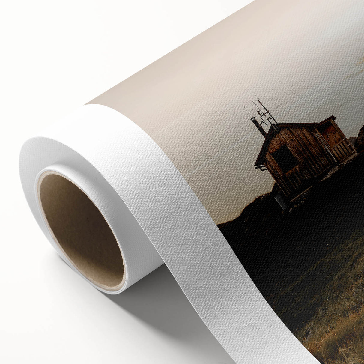 Mountain Cabin Serenity - Rustic Landscape Wall Art