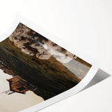 Mountain Cabin Serenity - Rustic Landscape Wall Art