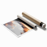 Sunset Sunflower Field - Rustic Floral Landscape Art