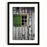 Rustic Cabin Window - Vintage Architectural Wall Art