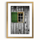 Rustic Cabin Window - Vintage Architectural Wall Art