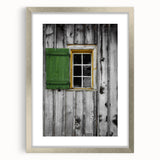 Rustic Cabin Window - Vintage Architectural Wall Art