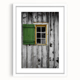 Rustic Cabin Window - Vintage Architectural Wall Art