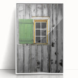 Rustic Cabin Window - Vintage Architectural Wall Art