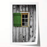 Rustic Cabin Window - Vintage Architectural Wall Art