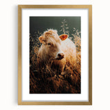 Golden Field Cow - Tranquil Rustic Farm Art