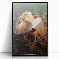 Golden Field Cow - Tranquil Rustic Farm Art
