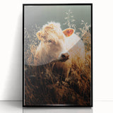 Golden Field Cow - Tranquil Rustic Farm Art
