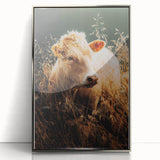 Golden Field Cow - Tranquil Rustic Farm Art
