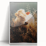 Golden Field Cow - Tranquil Rustic Farm Art