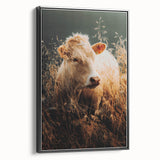 Golden Field Cow - Tranquil Rustic Farm Art