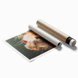 Golden Field Cow - Tranquil Rustic Farm Art