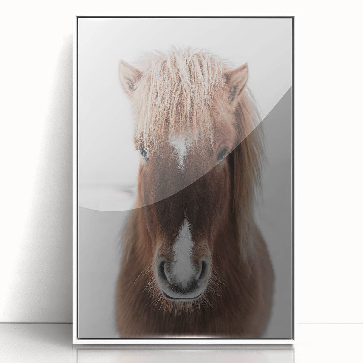 Winter Horse Portrait - Rustic Farmhouse Animal Art
