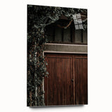 Rustic Wall Art - Ivy-Covered Wooden Door for Farmhouse Decor