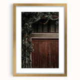 Rustic Wall Art - Ivy-Covered Wooden Door for Farmhouse Decor