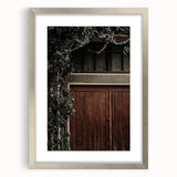Rustic Wall Art - Ivy-Covered Wooden Door for Farmhouse Decor