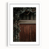 Rustic Wall Art - Ivy-Covered Wooden Door for Farmhouse Decor