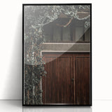 Rustic Wall Art - Ivy-Covered Wooden Door for Farmhouse Decor