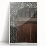 Rustic Wall Art - Ivy-Covered Wooden Door for Farmhouse Decor